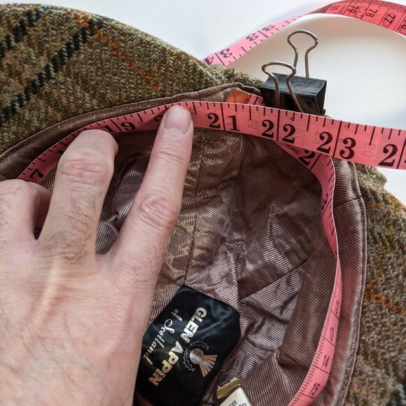 Glen Appin Scotland Deerstalker Wool Hat Tweed Two Billed Sherlock Holmes 21 in. - Picture 10 of 10